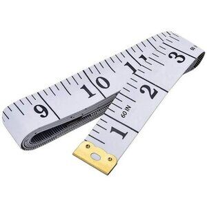 Soft Tape Measure Double Scale Body Sewing Flexible Ruler for Weight Loss White